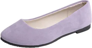 Women Round Toe Flats Comfortable Fashion Ballet Flat Shoes for Women Dressy Slip-ons Loafers