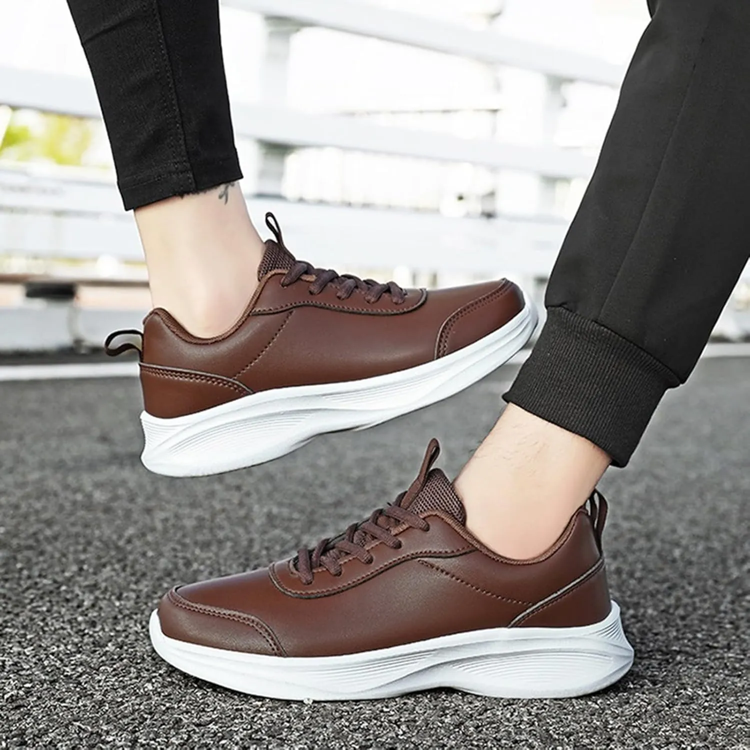 Women Shoes Slip On White Leather Sneakers for Women Womens Loafers Closed Toe Indoor and Outdoor Christmas Shoes for Women Athletic Round Toe Flats Comfortable