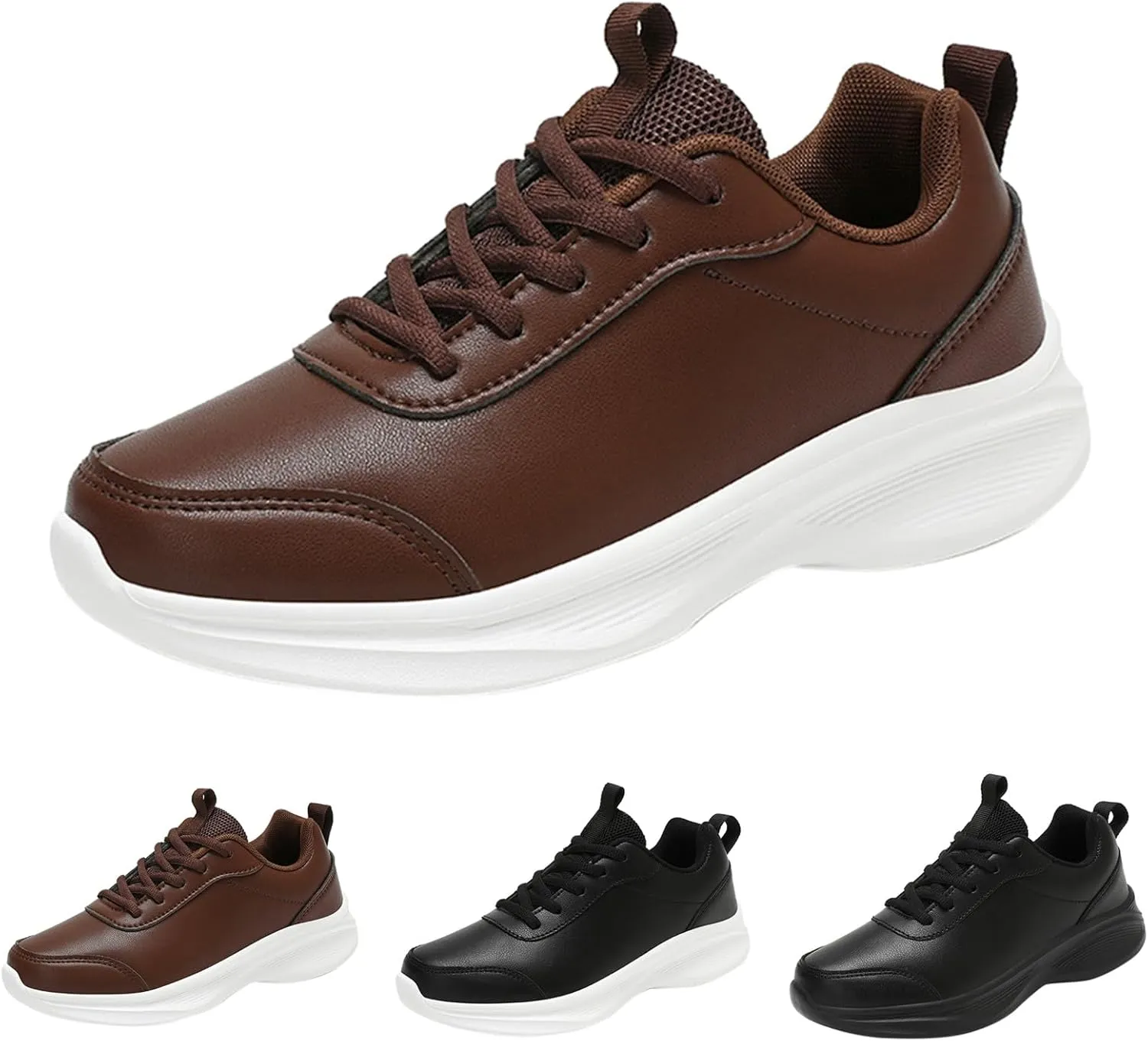 Women Shoes Slip On White Leather Sneakers for Women Womens Loafers Closed Toe Indoor and Outdoor Christmas Shoes for Women Athletic Round Toe Flats Comfortable