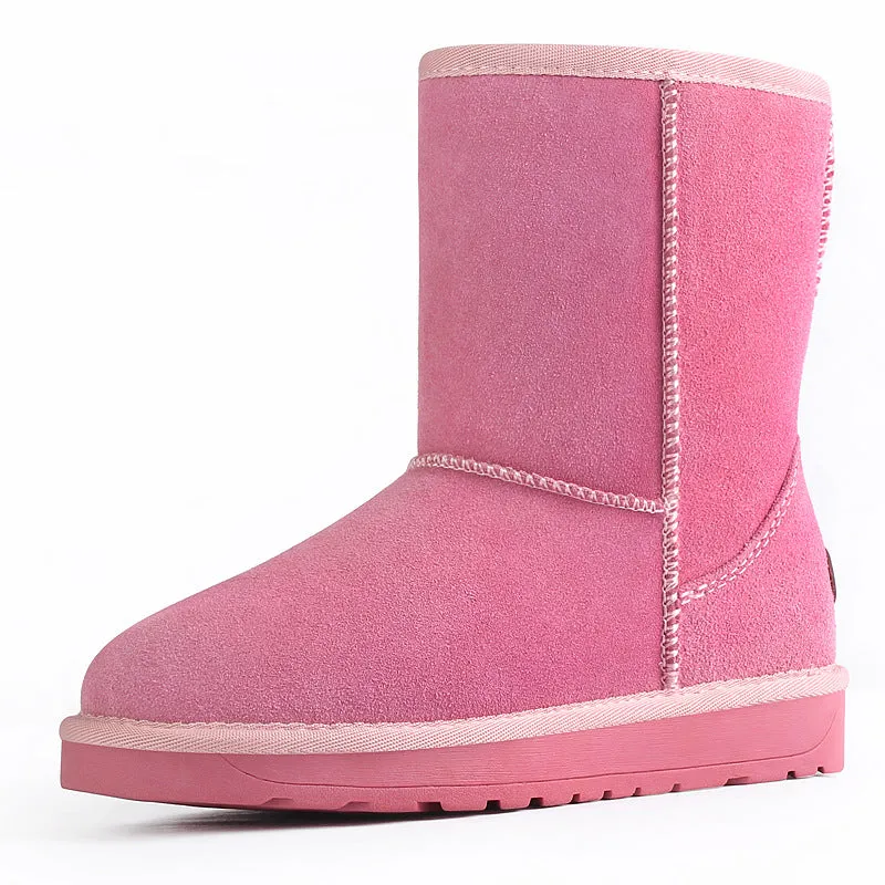 Women Winter Genuine Leather Snow Boots Top High Quality