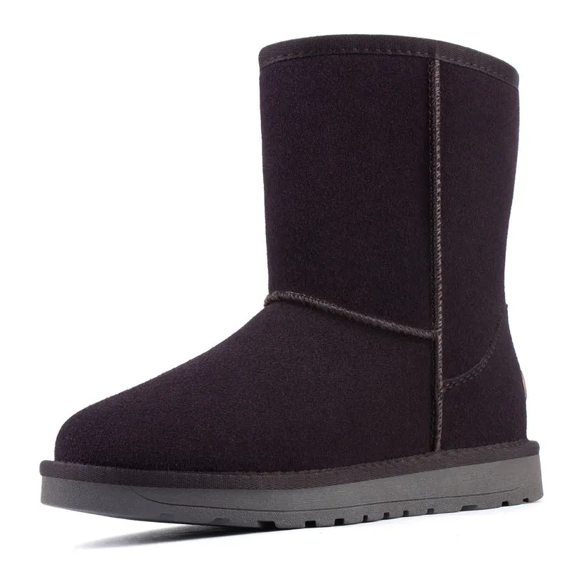 Women Winter Genuine Leather Snow Boots Top High Quality