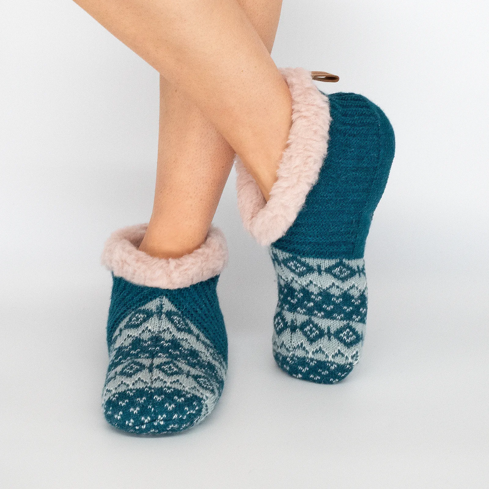 Women's Alpaca Lined Gripper Slippers