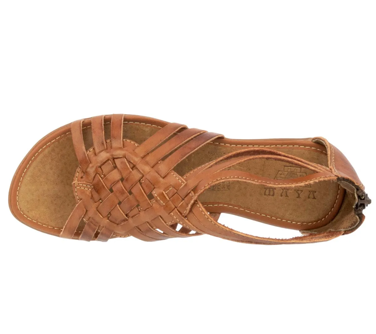 Womens Authentic Huaraches Real Leather Sandals Light Brown - #239