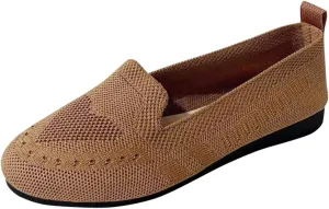 Womens Business Casual Shoes Casual Slip On Flat Shoes Comfortable Leather Driving Loafers Lightweight Work Shoes