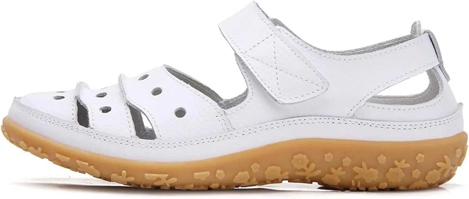 Women's Casual Slip On Shoes Comfortable Flat Sole Hook Loop Fastening Versatile Spring Summer Footwear for Work