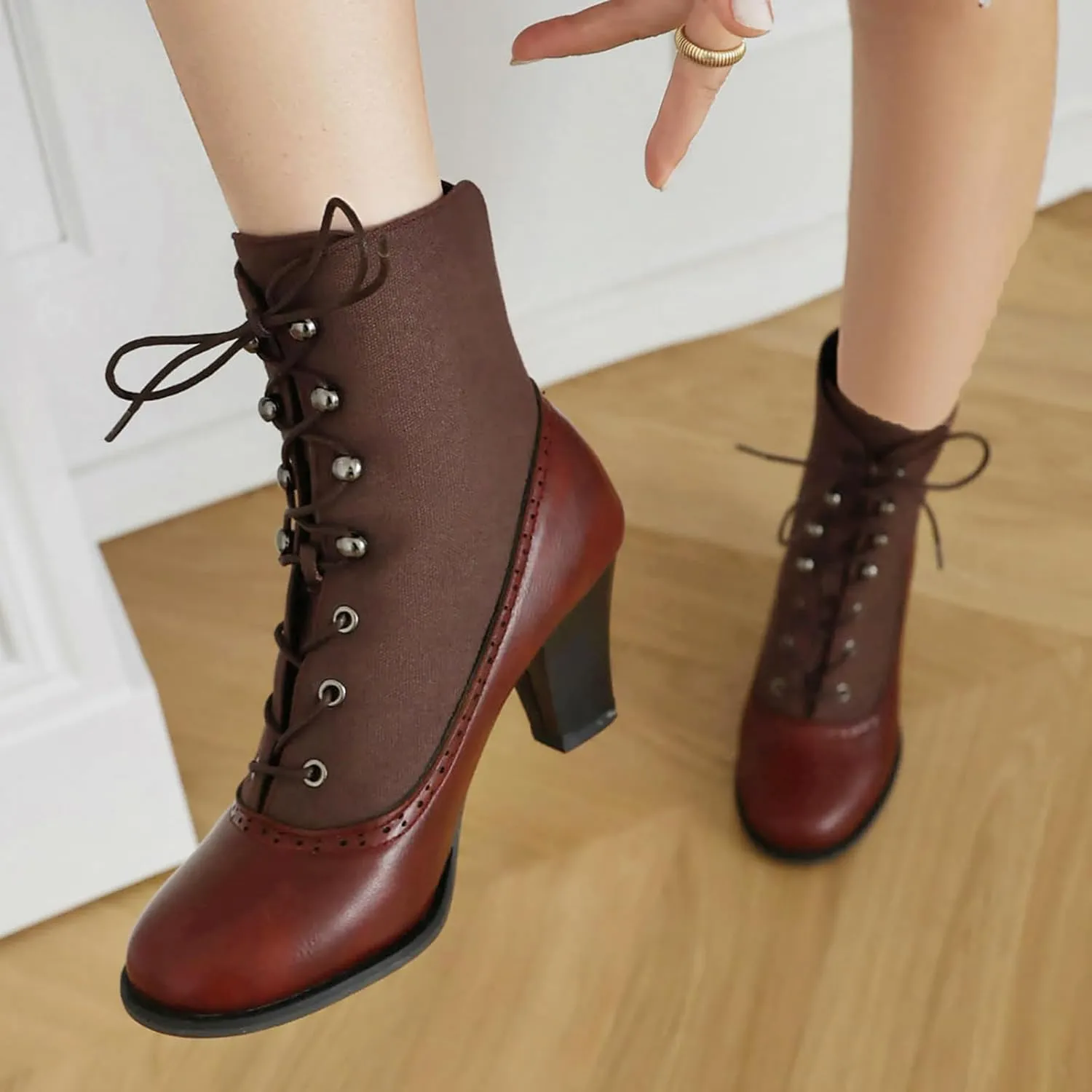 Womens Chelsea Boots Mid Calf Low Kitten Heel Suede Pointed Toe Stretch Fall Fashion Dressy Booties Chunky Mid-calf Pull On