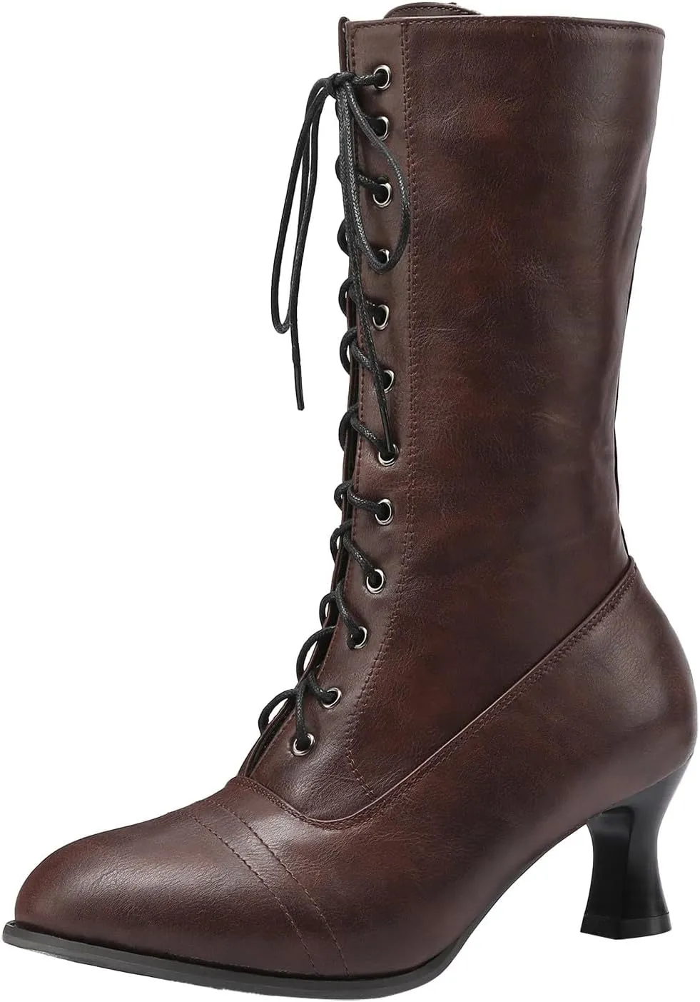Womens Chelsea Boots Mid Calf Low Kitten Heel Suede Pointed Toe Stretch Fall Fashion Dressy Booties Western Cowboy Rain Boots