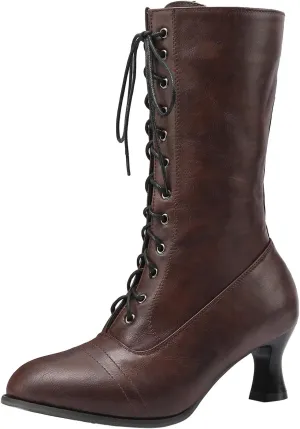 Womens Chelsea Boots Mid Calf Low Kitten Heel Suede Pointed Toe Stretch Fall Fashion Dressy Booties Western Cowboy Rain Boots