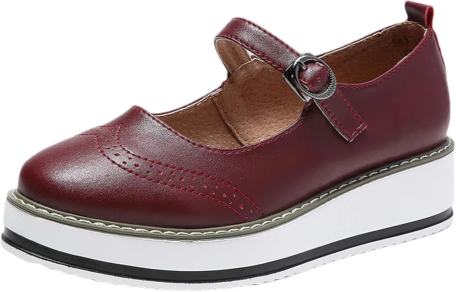 Women's Chunky Platform Mary Jane Trainers Vintage Brogues Creepers