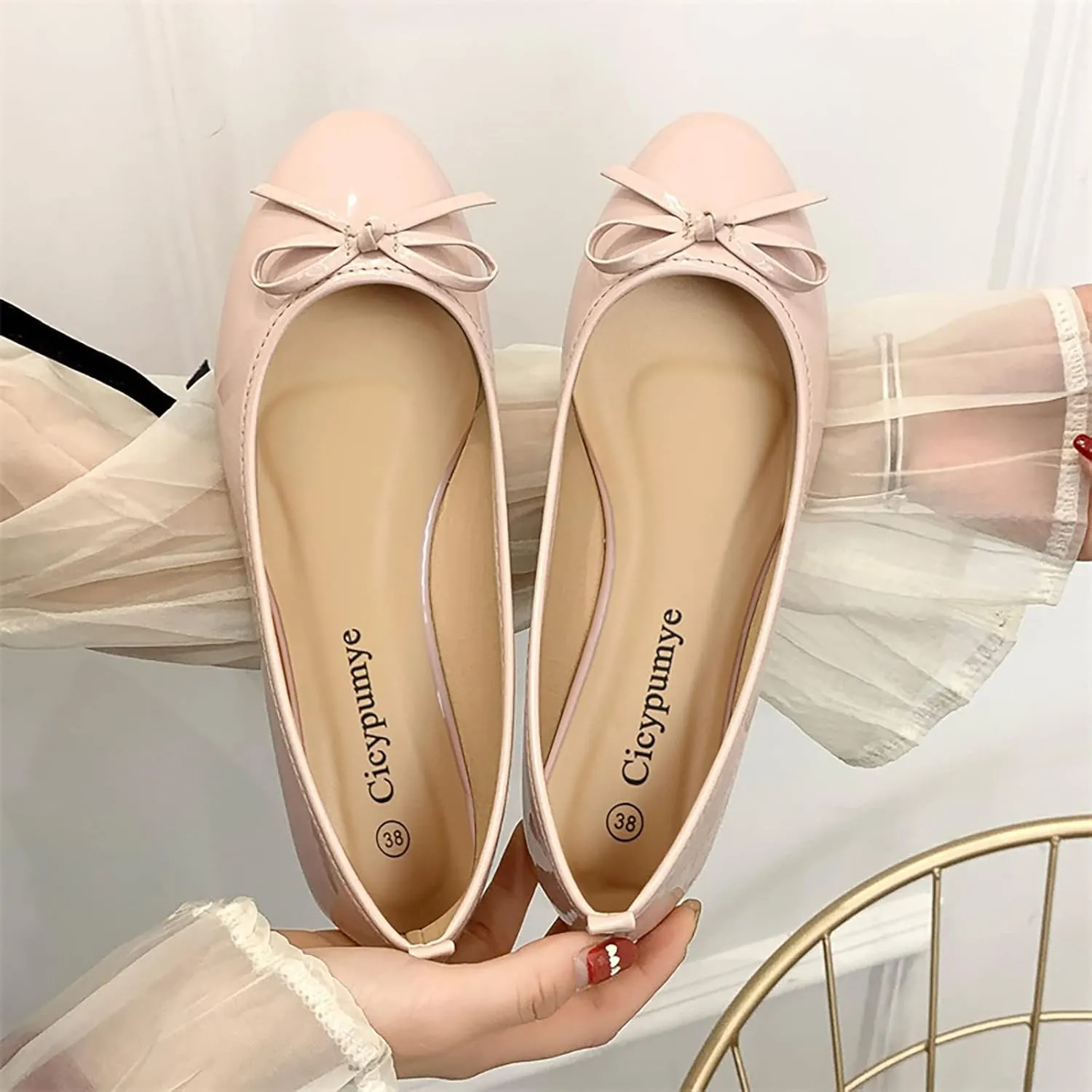 Womens Dress Shoes Flat Women Loafers Comfortable Slip on Non Slip Low Top CasualClosed Back Lightweight Breathable Christmas Sneakers for Women Running Shoes for Women