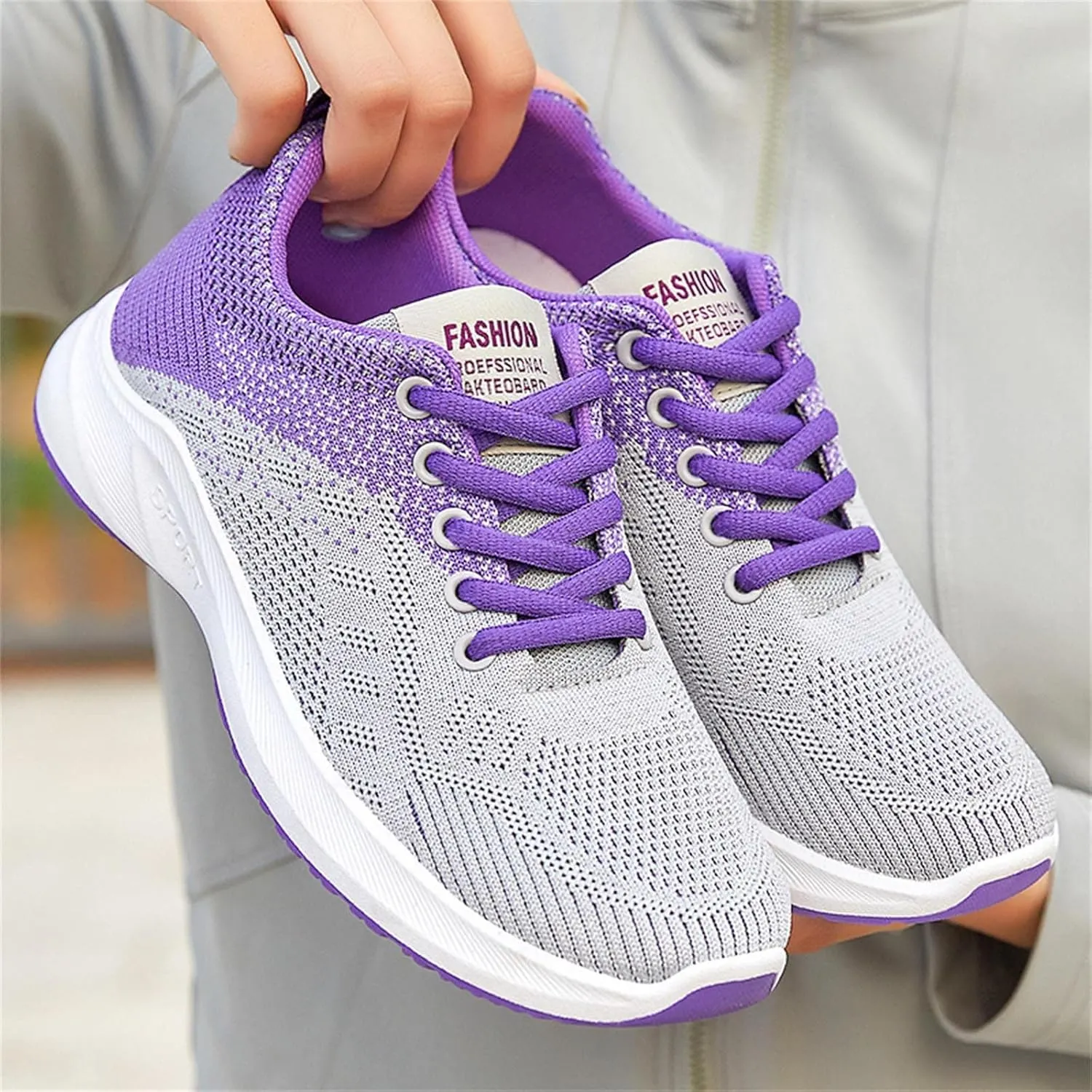 Women's Lace Up Road Running Shoes Wide Athletic Tennis Tennis Shoes Men Lightweight Business Casual Shoes White Sneakers Waterproof Tennis Shoe Cross Trainer Shoe