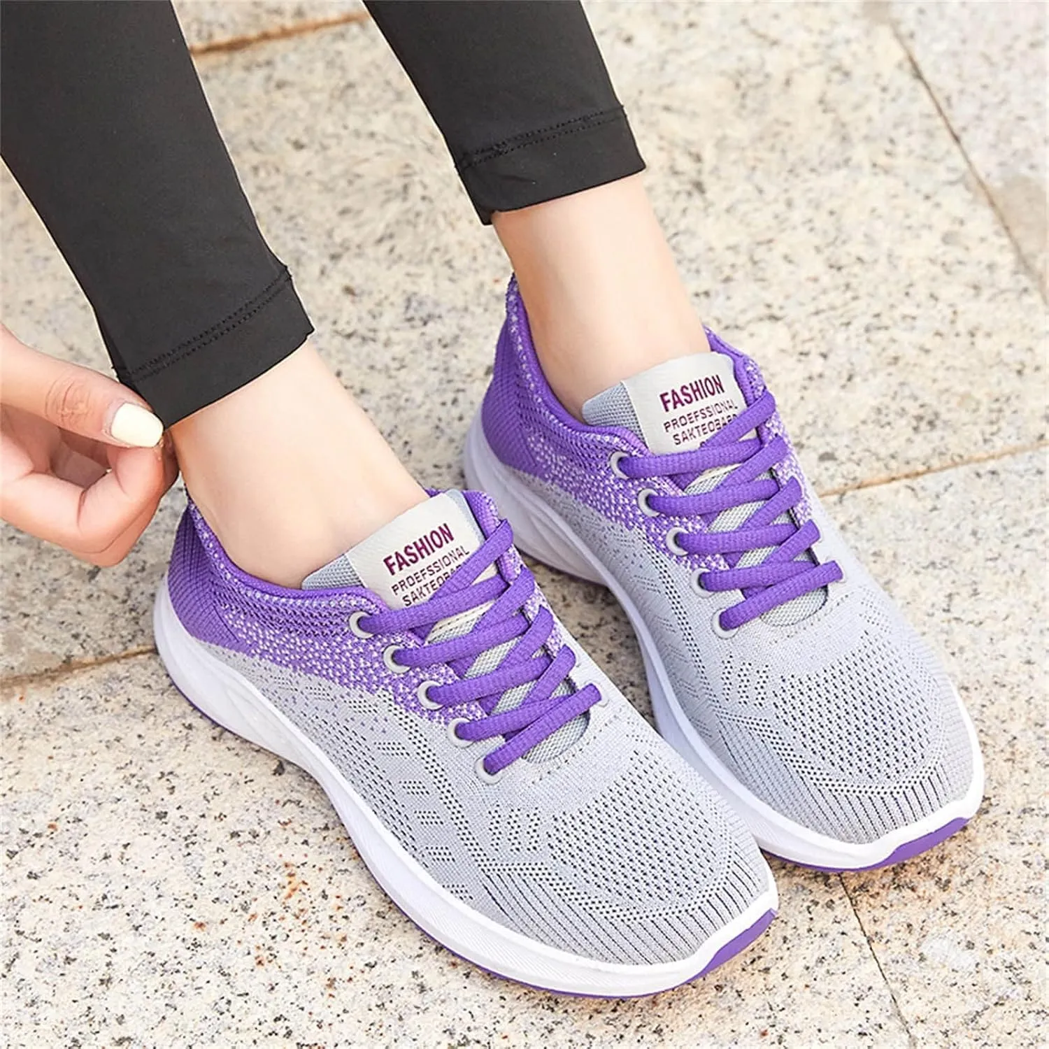 Women's Lace Up Road Running Shoes Wide Athletic Tennis Tennis Shoes Men Lightweight Business Casual Shoes White Sneakers Waterproof Tennis Shoe Cross Trainer Shoe