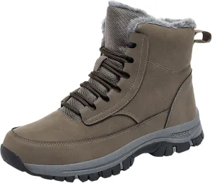 Womens Mens Hiking Boots, Waterproof Hiking Boots Outdoor Insulated Boots Trekking Snow Boots Womens Winter Shoes
