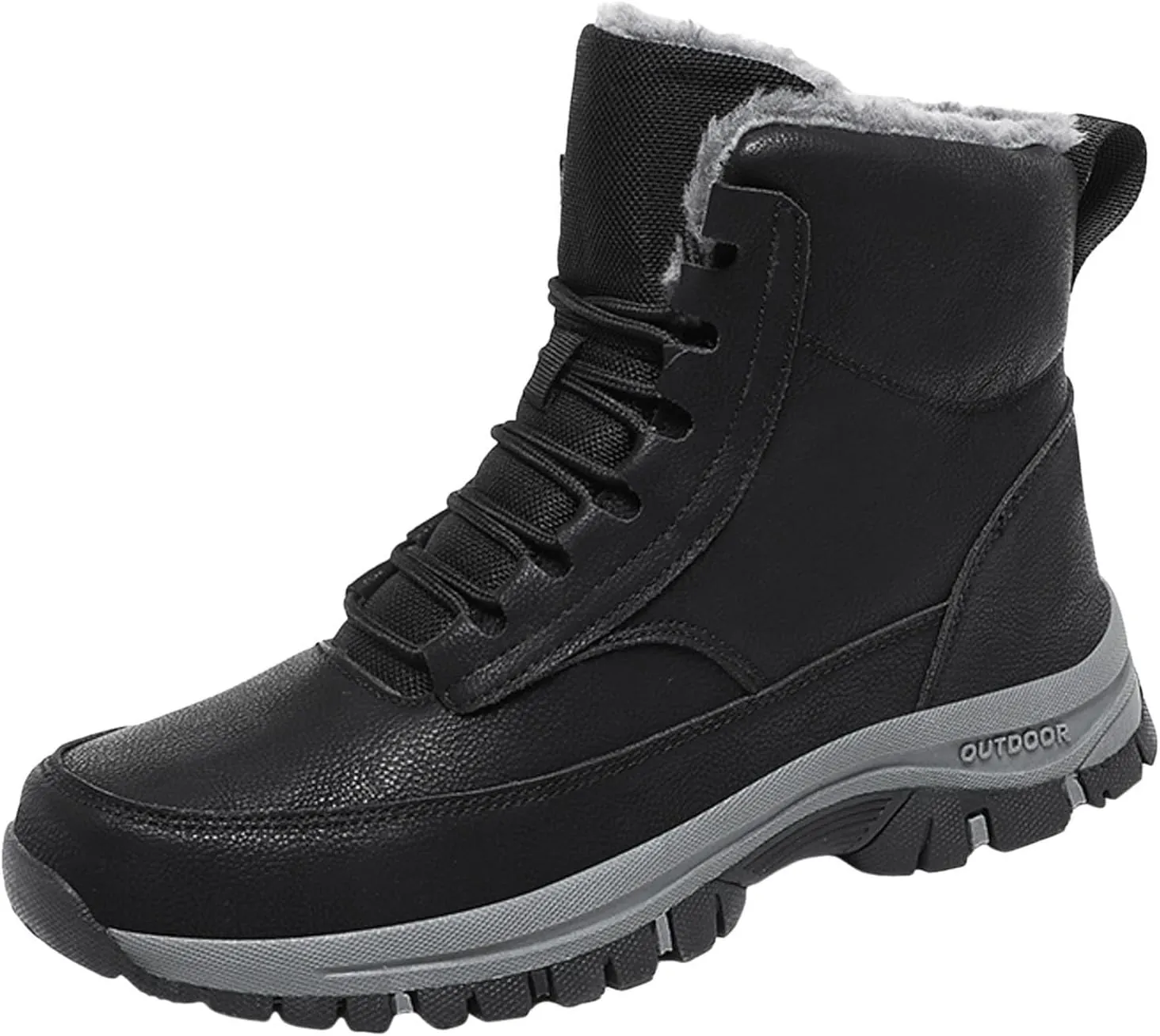 Womens Mens Hiking Boots, Waterproof Hiking Boots Outdoor Insulated Boots Trekking Snow Boots Womens Winter Shoes