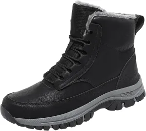 Womens Mens Hiking Boots, Waterproof Hiking Boots Outdoor Insulated Boots Trekking Snow Boots Womens Winter Shoes