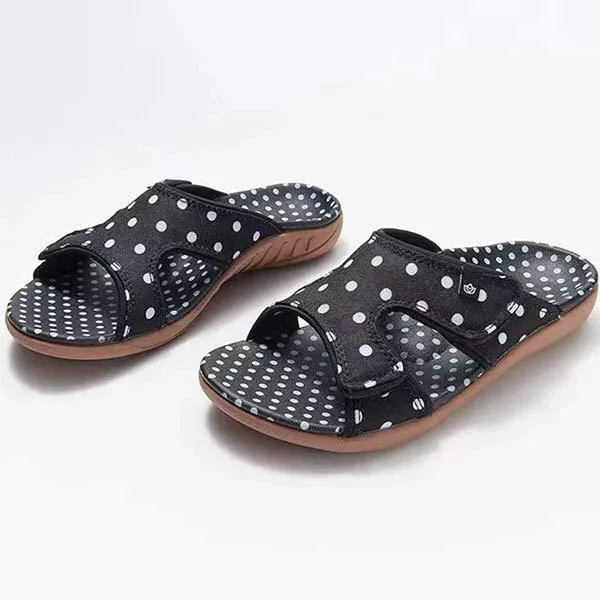 Women's One-Strap Polka Dot Open-Toe Casual Slide Sandals 80396305C