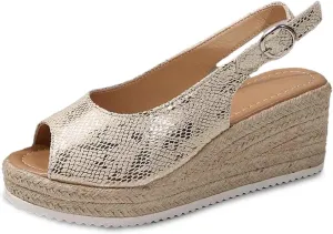 Women's Open Toe Wedge Sandals Casual Comfortable Beach Shoes with Ankle Strap for Summer Dressy Outfits and