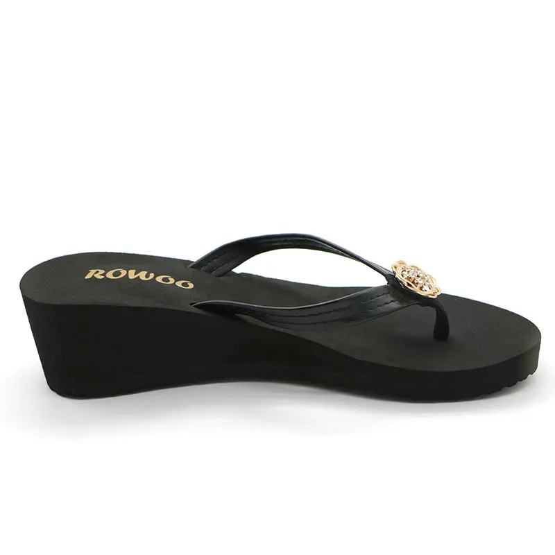 Women's Platform Wedge Summers Sandals Ladies Flip Flops