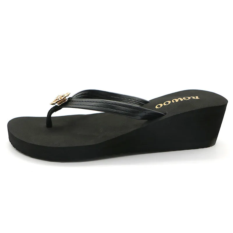 Women's Platform Wedge Summers Sandals Ladies Flip Flops