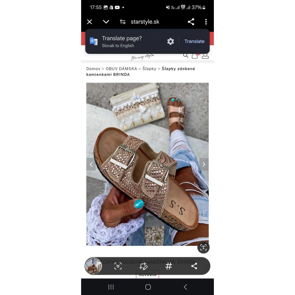 Women's Slides with buckles Juicy.