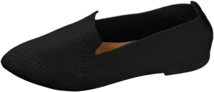 Women's Slip On Ballet Women's Flat Shoes Low Top Pointed Toe Loafers Breathable Solid Shoes Comfortable Sol and Sol Men