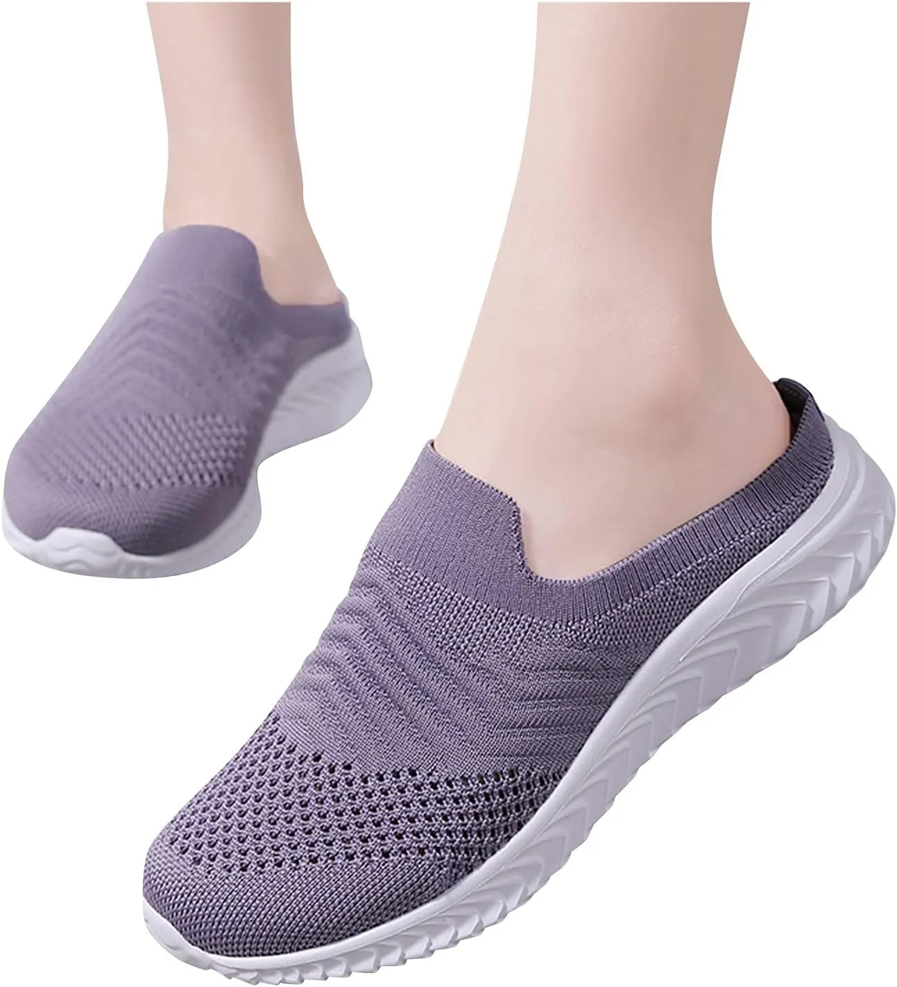 Women's Slip-on Mule Sneakers Lightweight Running Shoes for Men Jogging Business Casual Shoes Men Shoes Sneakers Black Tennis Shoe Loafers Shoe