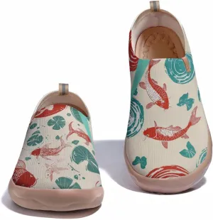 Women's Slip Ons Lightweight Flats Sneakers Walking Casual Loafers Art Painted Travel Shoes