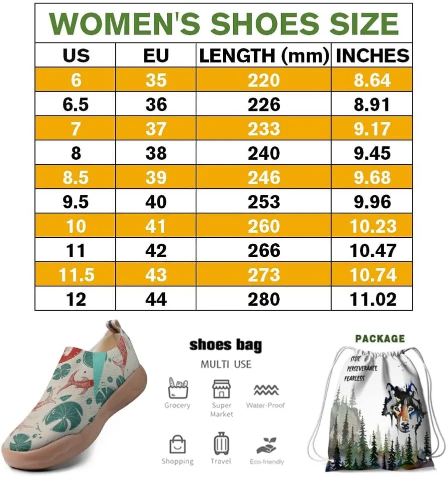 Women's Slip Ons Lightweight Flats Sneakers Walking Casual Loafers Art Painted Travel Shoes