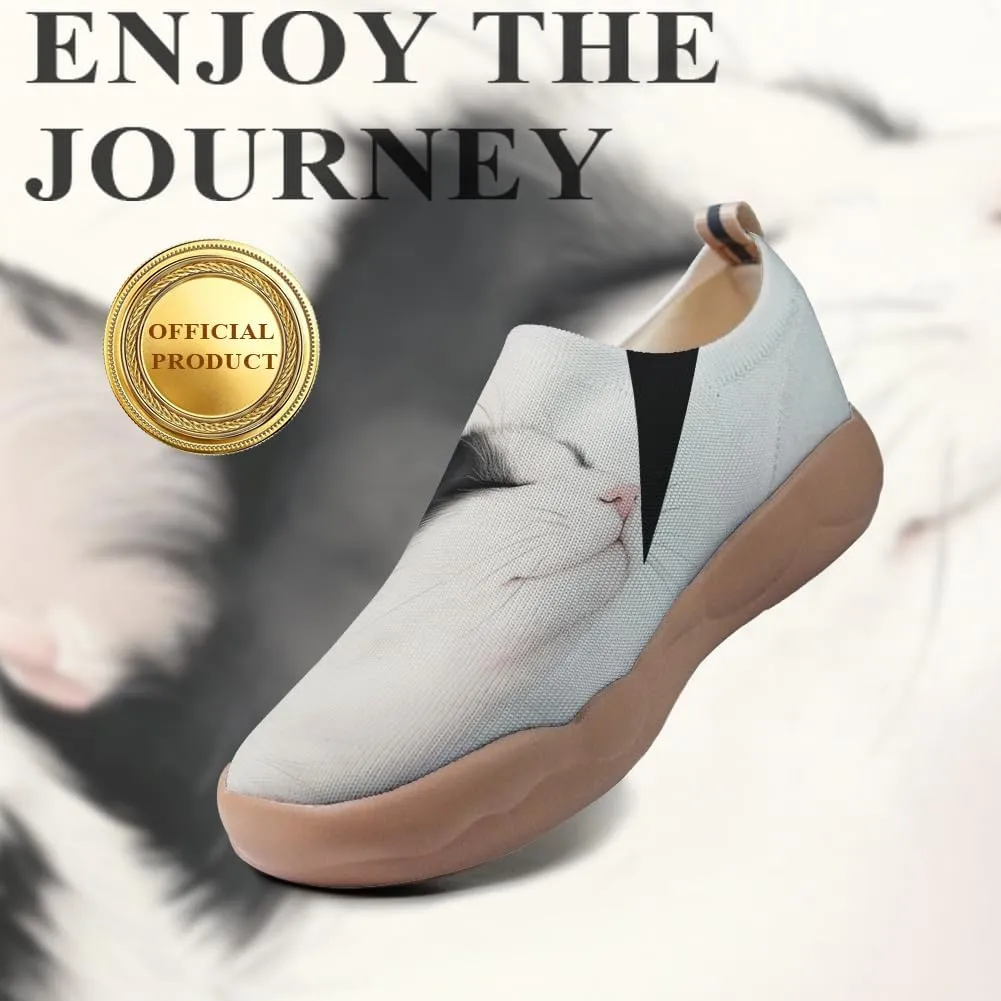 Women's Slip Ons Lightweight Flats Sneakers Walking Casual Loafers Art Painted Travel Shoes