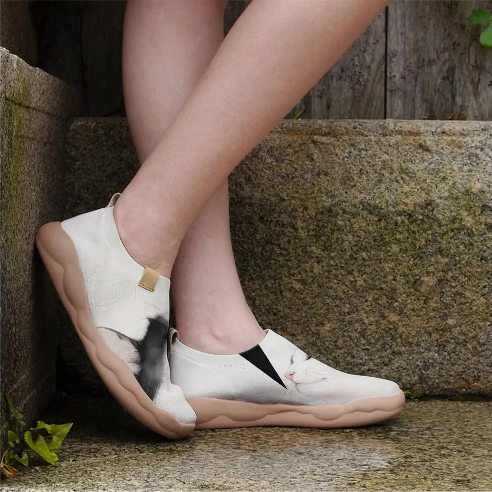 Women's Slip Ons Lightweight Flats Sneakers Walking Casual Loafers Art Painted Travel Shoes