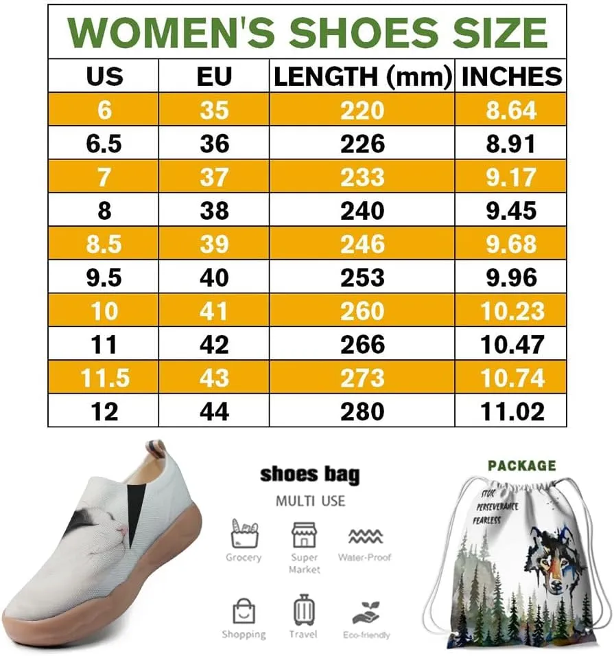 Women's Slip Ons Lightweight Flats Sneakers Walking Casual Loafers Art Painted Travel Shoes