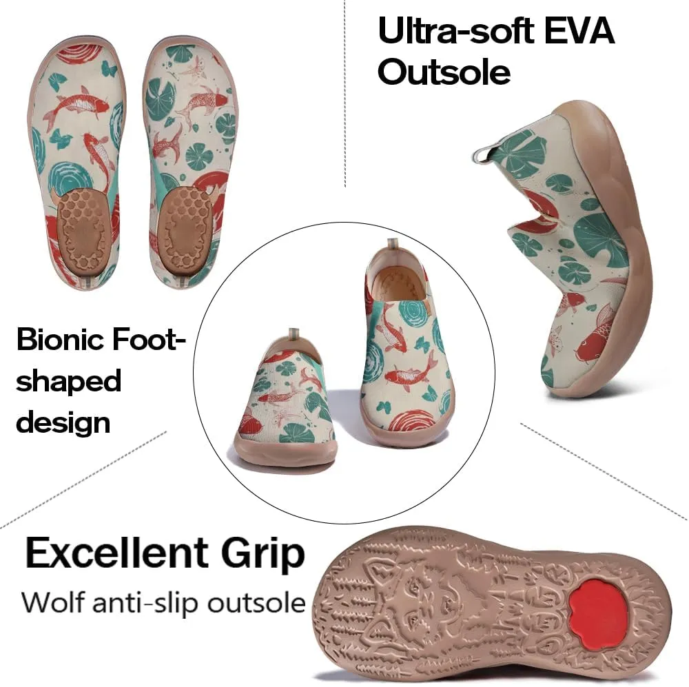 Women's Slip Ons Lightweight Flats Sneakers Walking Casual Loafers Art Painted Travel Shoes