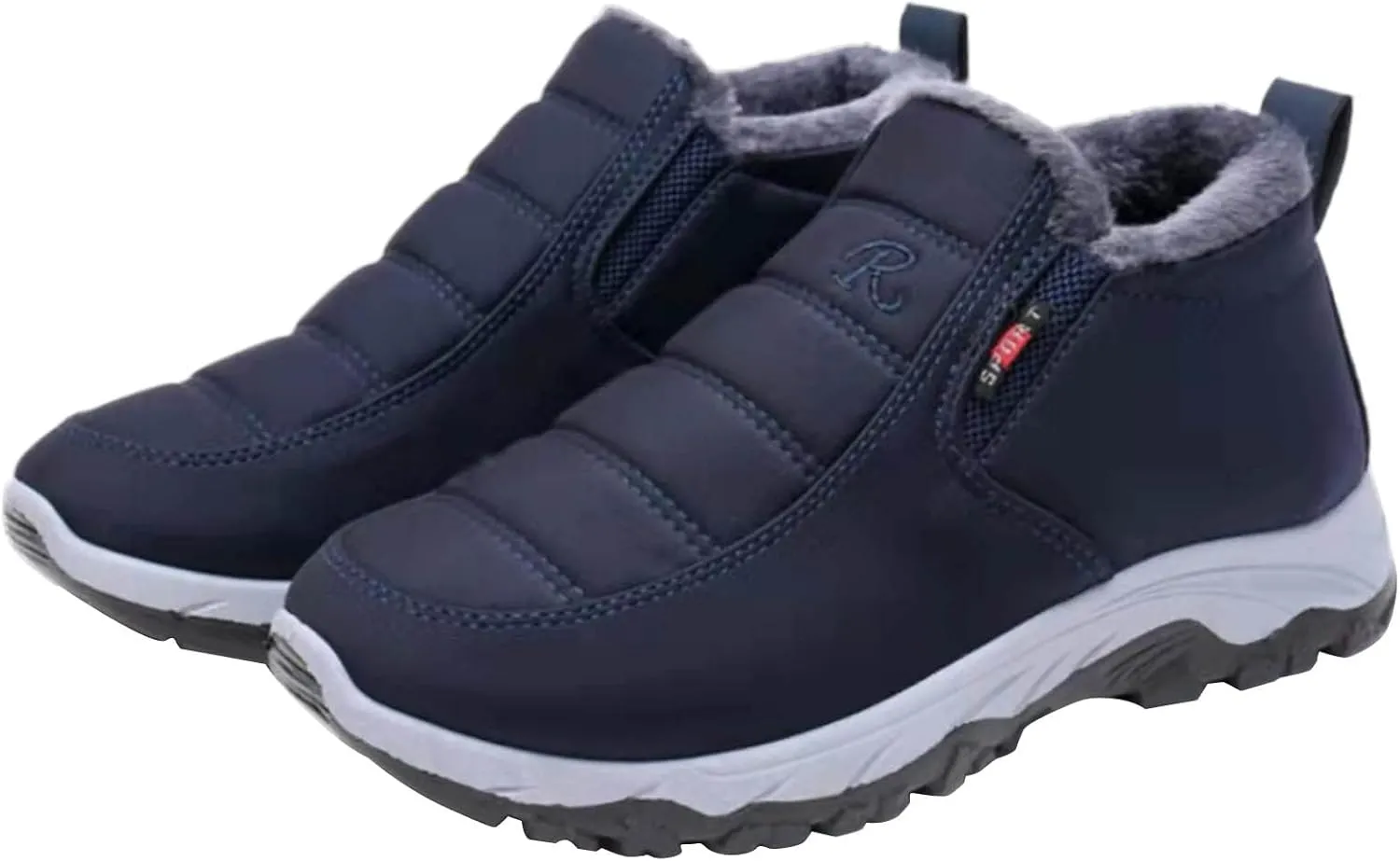 Womens Snow Boots Slip On Winter Boots for Ladies 2024 Womens Snow Boots Winter Fur Lined Ankle Boot Winter Boot for Elderly Women Wide Calf Boots for Women Mens Snow Booties