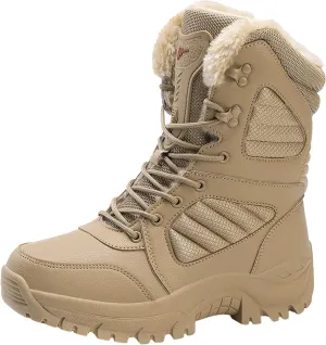 Women's Snow Boots Waterproof Insulated Fur Lined Booties Lightweight Winter Hiking Shoes WaterProof Thermal No-Slip Fur