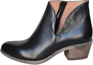 Womens Square Heel Ankle Boots Fashion Solid Pointed Toe Side Zipper Cutout Chunky Heel Booties Retro Comfortable Thick Heel Short Boots Shoes
