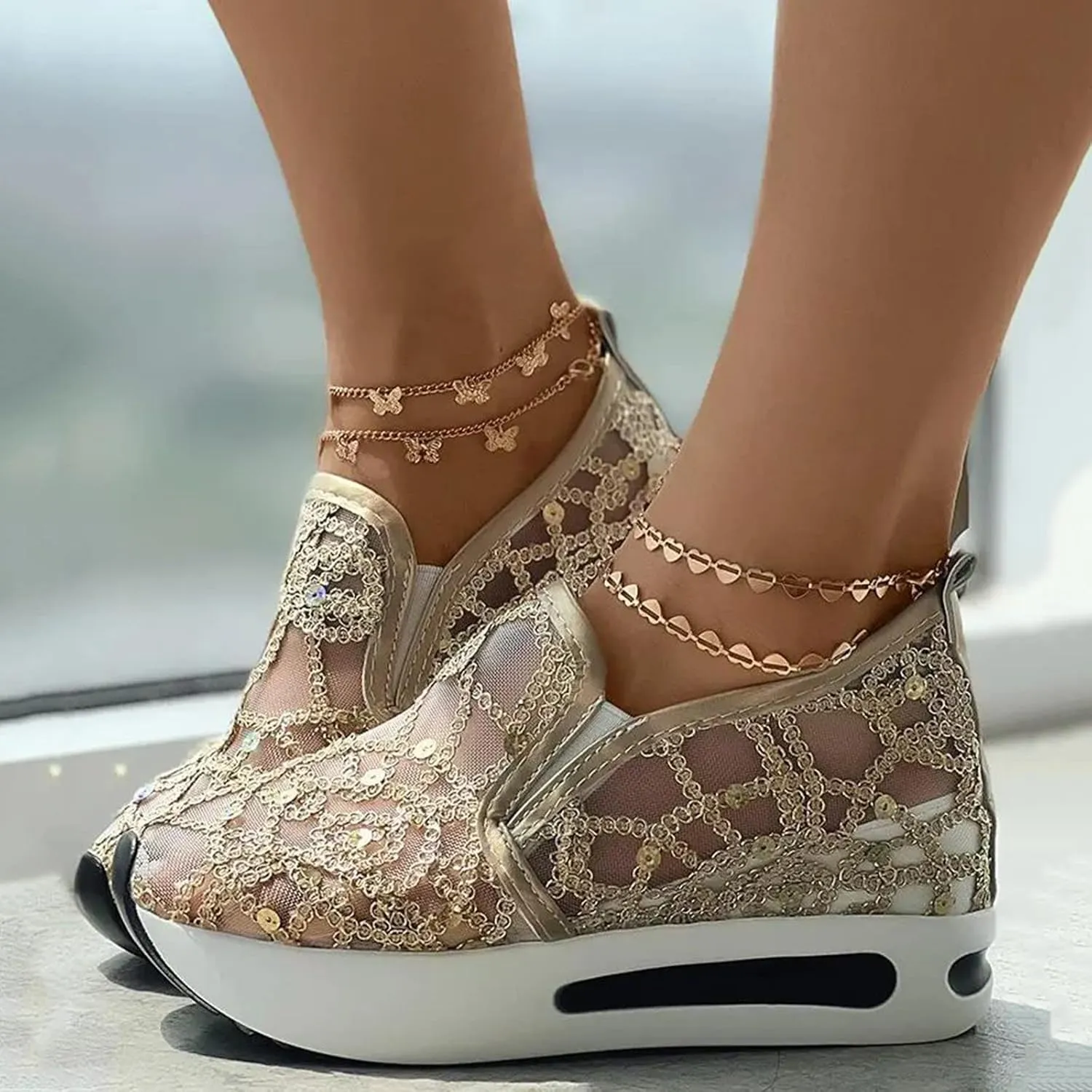 Women's Stretch Cushion Shoes Comfort Shoes Platform Walking Shoes for Women Womens Running Sneakers