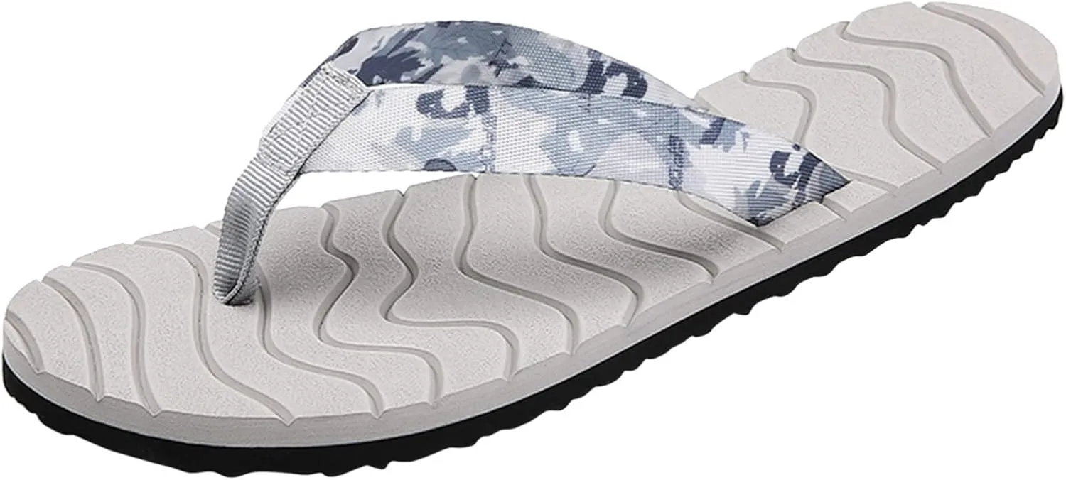 Women's Summer Non Slip Home Bathroom Slip On Flat Beach Open Toe Breathable Sandals Flip Arch Support Flip Flops Men