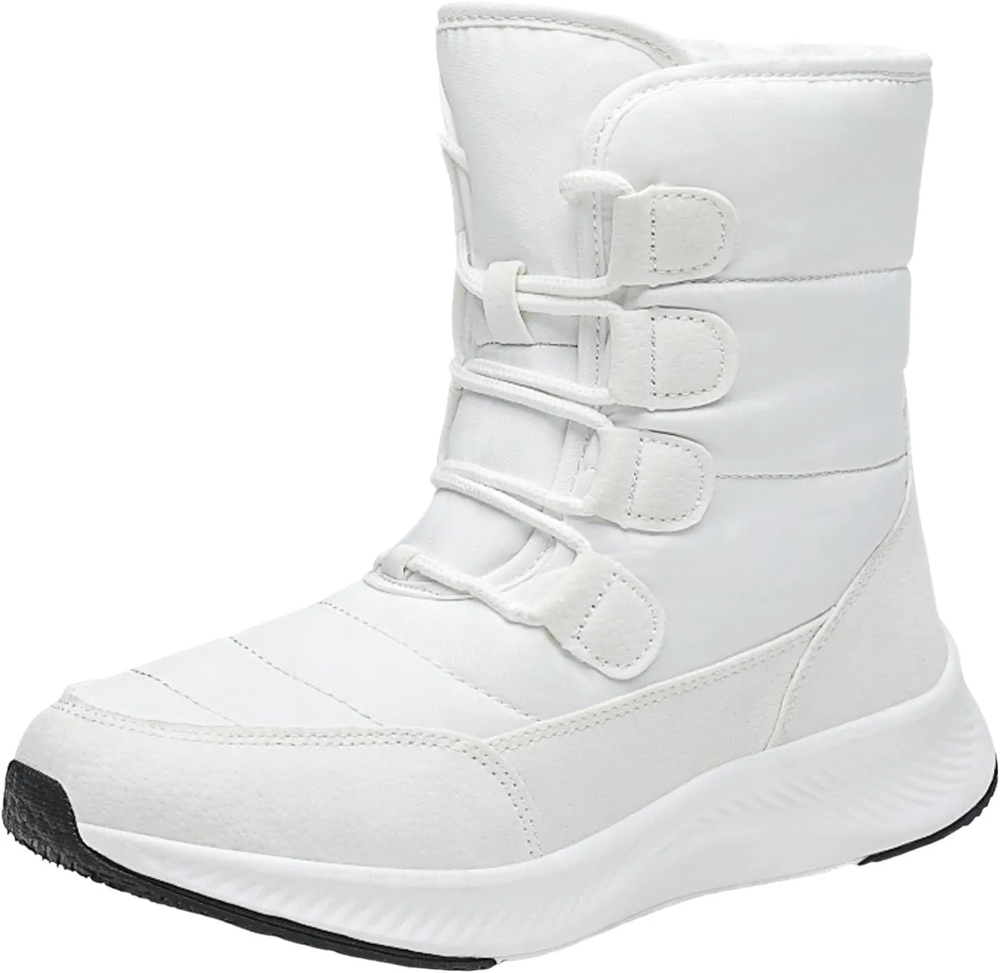 Women's Thick Bottom Snow Boots Winter Plus Velvet Warm Snow Boots Solid Non Slip Insulated Winter Snow Boots