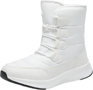 Women's Thick Bottom Snow Boots Winter Plus Velvet Warm Snow Boots Solid Non Slip Insulated Winter Snow Boots