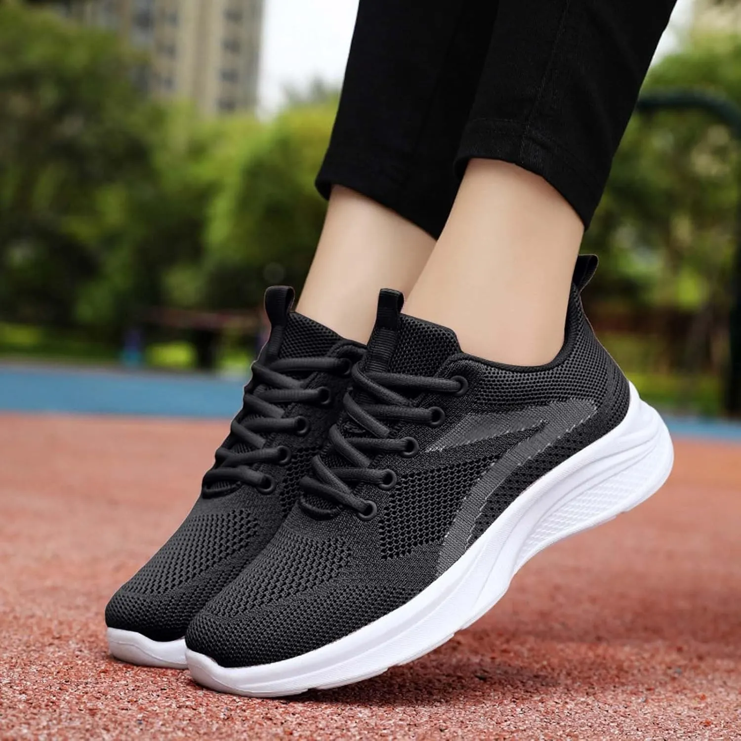 Womens Walking Tennis Shoes Lightweight Soft Sole Non Slip Sports Sneakers Breathable Running Tennis Shoes