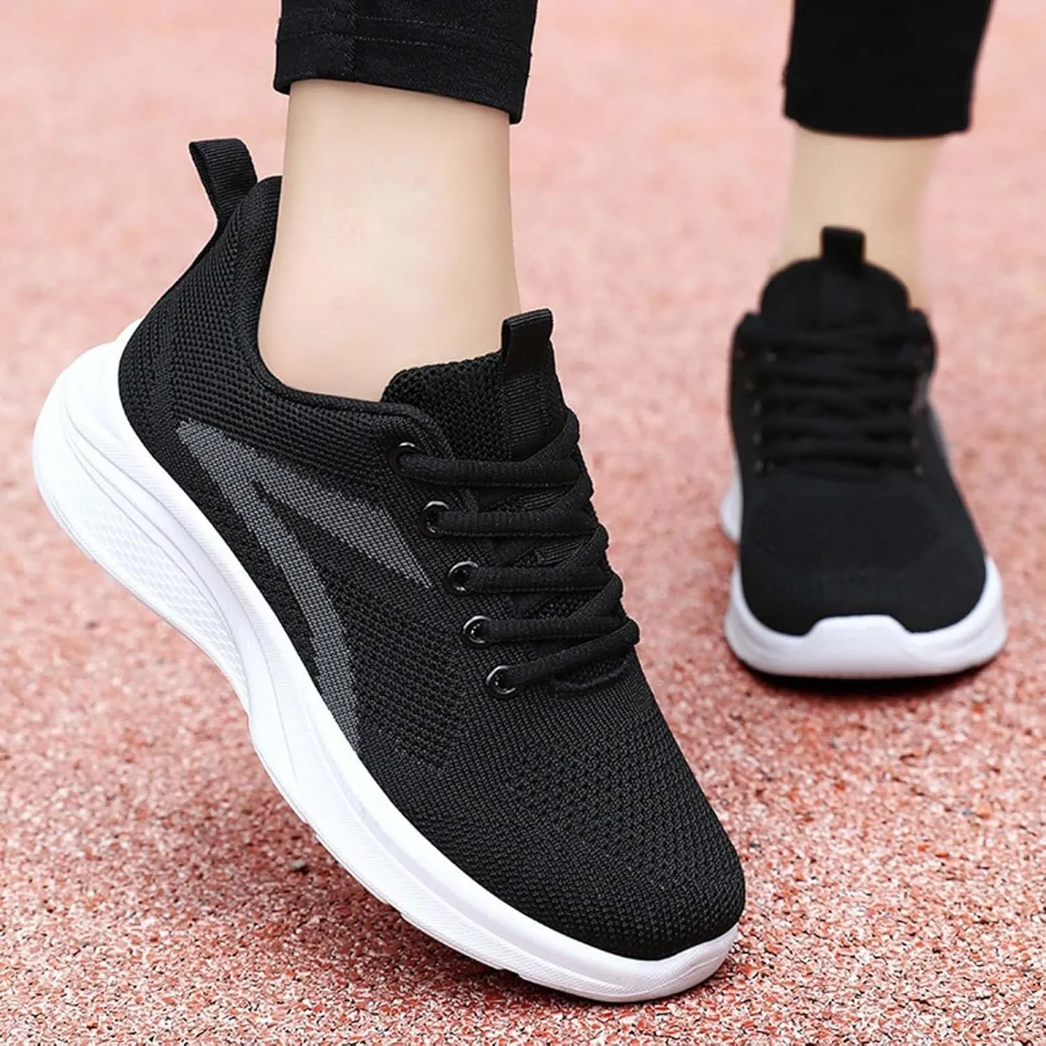 Womens Walking Tennis Shoes Lightweight Soft Sole Non Slip Sports Sneakers Breathable Running Tennis Shoes
