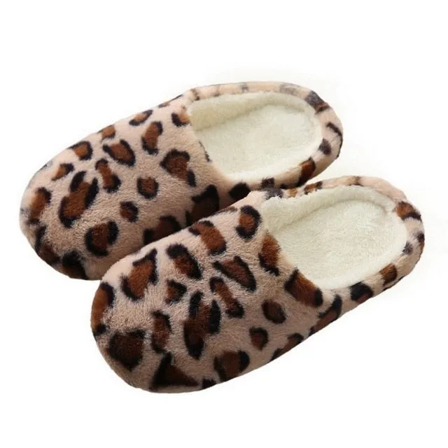 Women’s Warm Plush Indoor Slippers | Soft Anti-Slip House Shoes for Autumn & Winter