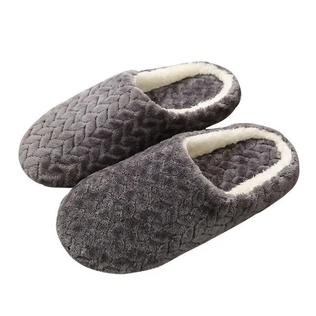 Women’s Warm Plush Indoor Slippers | Soft Anti-Slip House Shoes for Autumn & Winter