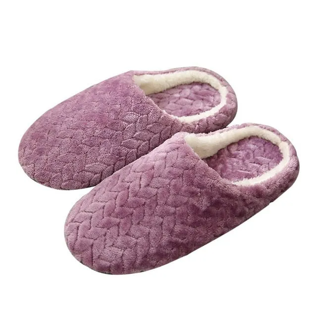 Women’s Warm Plush Indoor Slippers | Soft Anti-Slip House Shoes for Autumn & Winter