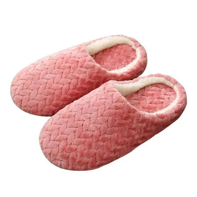 Women’s Warm Plush Indoor Slippers | Soft Anti-Slip House Shoes for Autumn & Winter