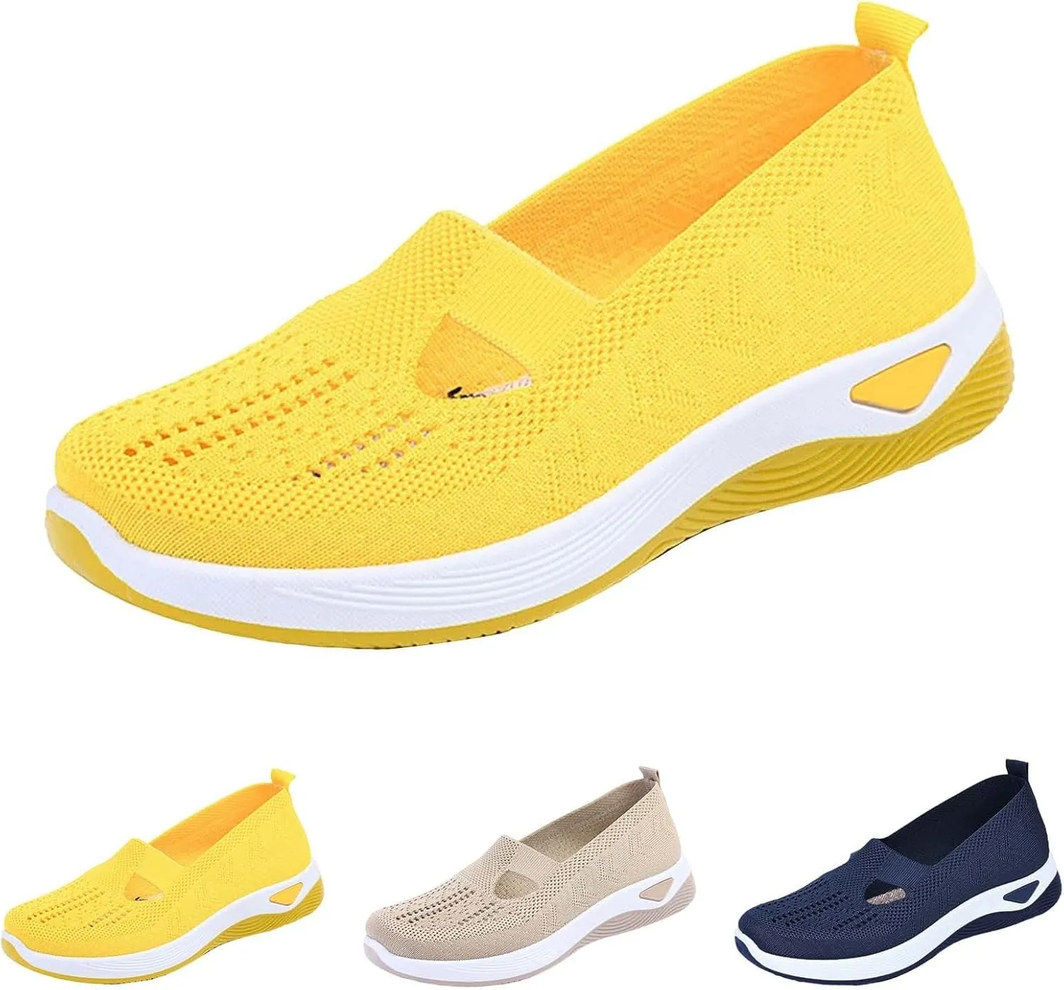 Women's Woven Orthopedic Breathable Soft Shoes Walking Shoes Women Walking Casual Tennis Shoes Fashion Sneakers 2025 Slip On Tennis Shoe Loafers Shoe