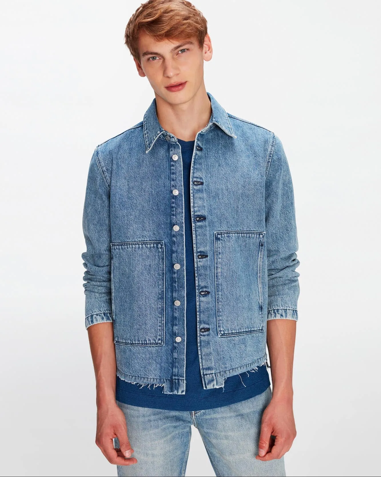 Workwear Overshirt in Vintage Blue