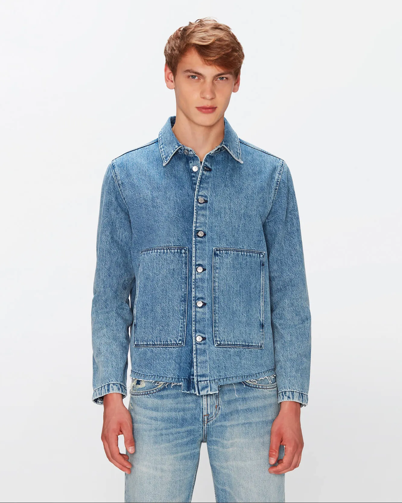 Workwear Overshirt in Vintage Blue