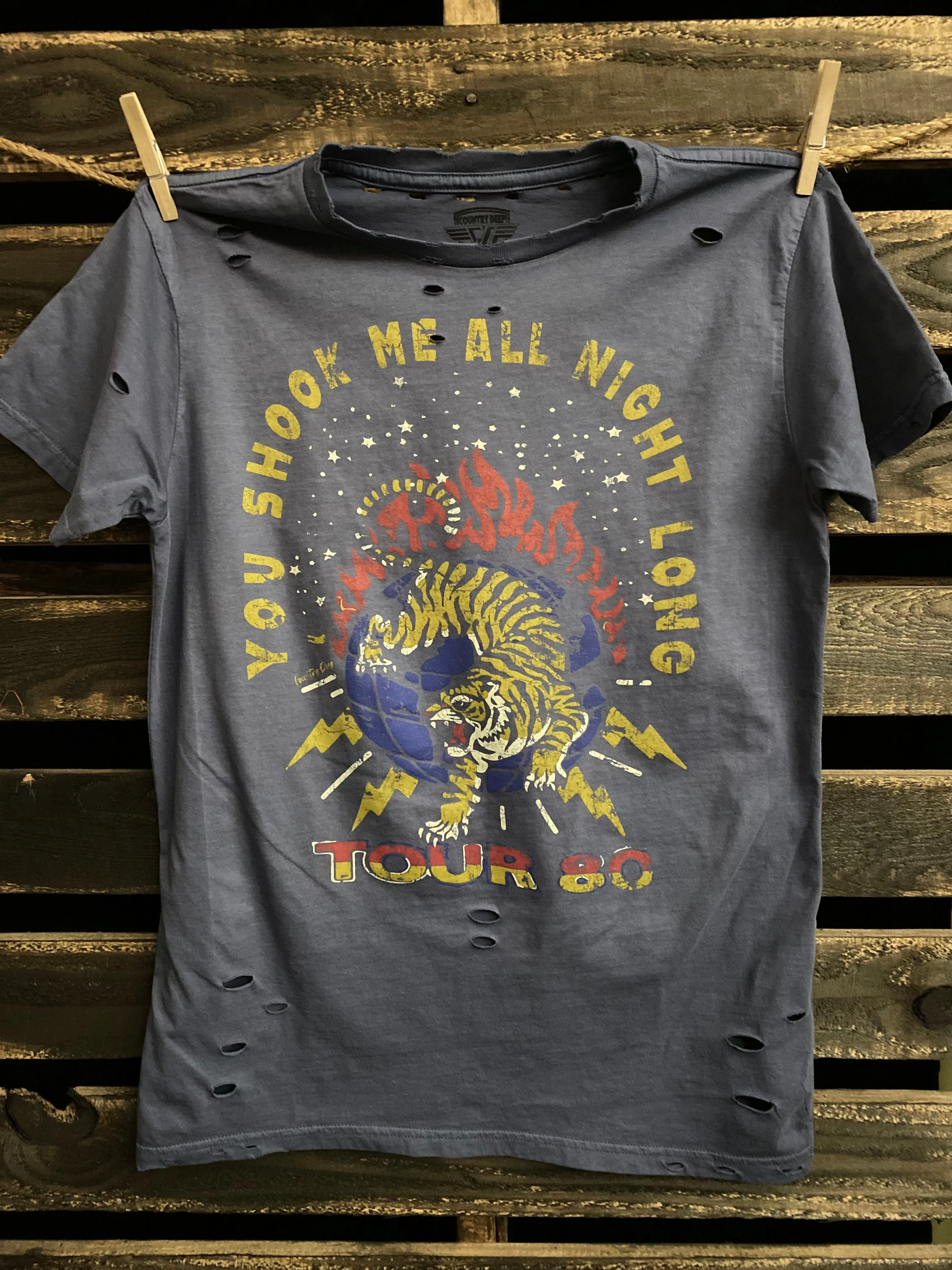 You Shook Me 1980's Distressed T-shirt