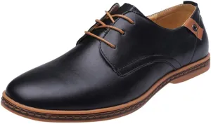 ZHOUYF Mens Dress Shoes Fashion Business Formal Leather Shoes Lace-up Round-Toe Breathable Oxford Shoes Wedding Shoes for Men